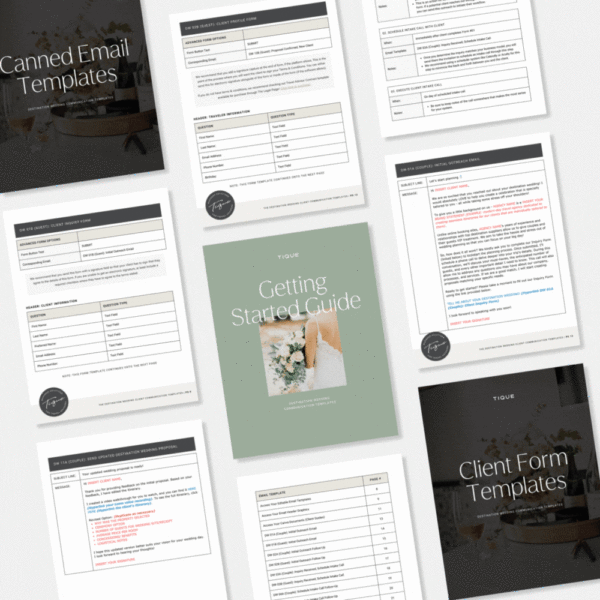 Destination Wedding Client Communication Templates