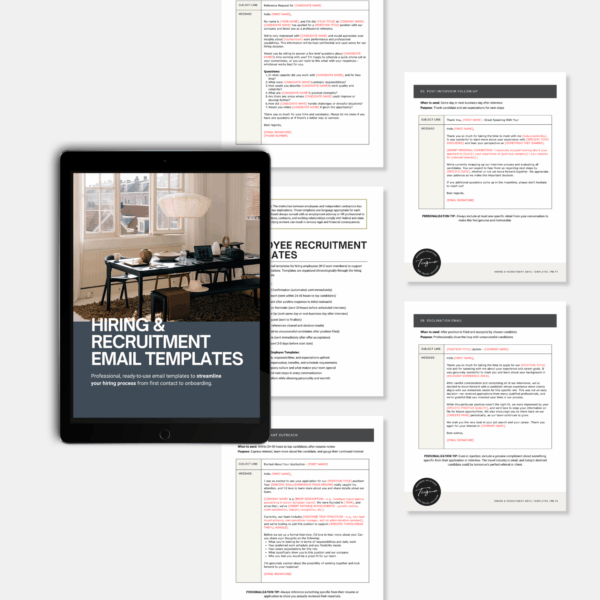 Hiring & Recruitment Email Templates