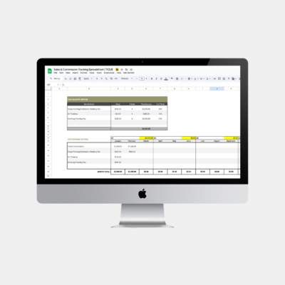 Sales & Commission Tracking Spreadsheet