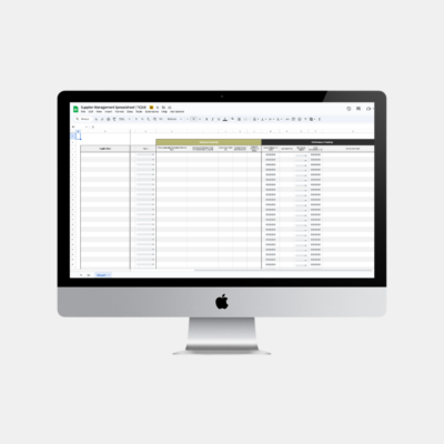 Supplier Management Spreadsheet